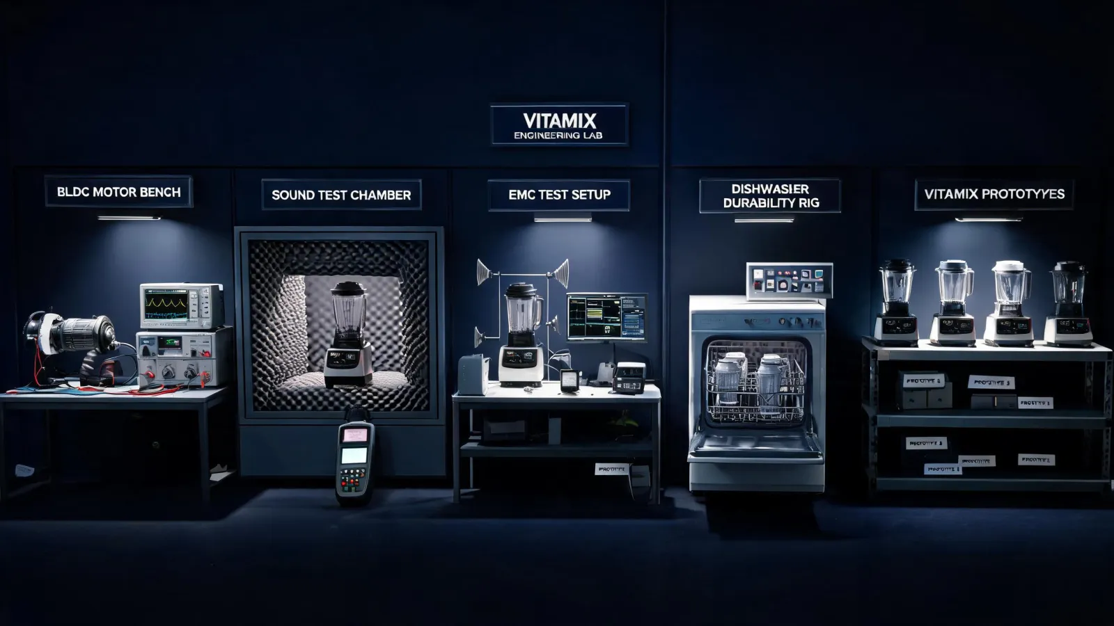 Vitamix engineering lab validation areas