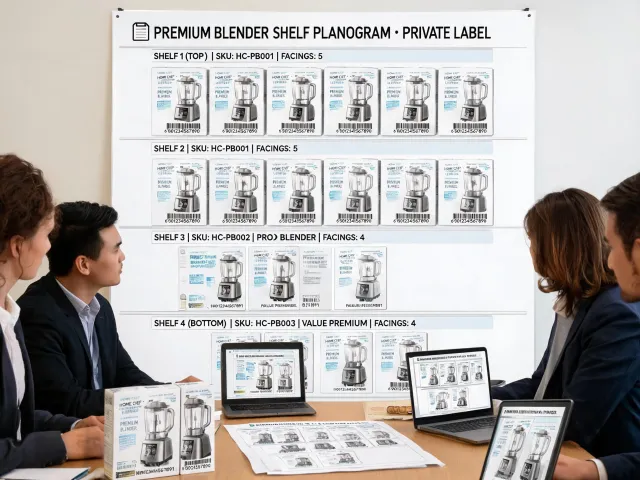 Retail blender shelf planning